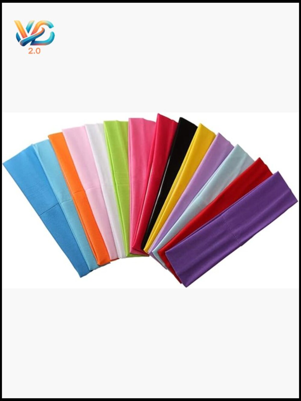 14pcs Soft Elastic Stretch Yoga Sports Headbands Athletic Hair Wraps